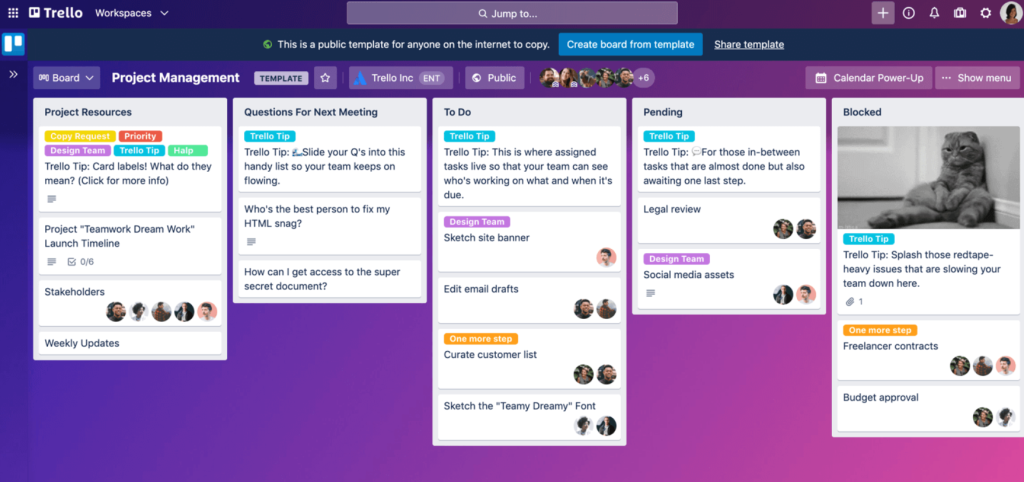 Asana alternatives: Trello