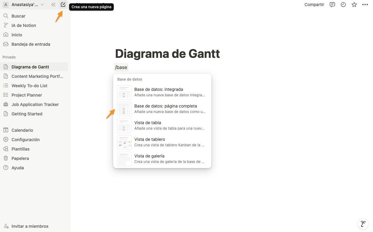 diagrama de gantt notion 1