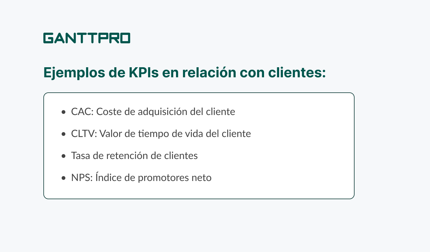 ejemplo de un kpi para clientes