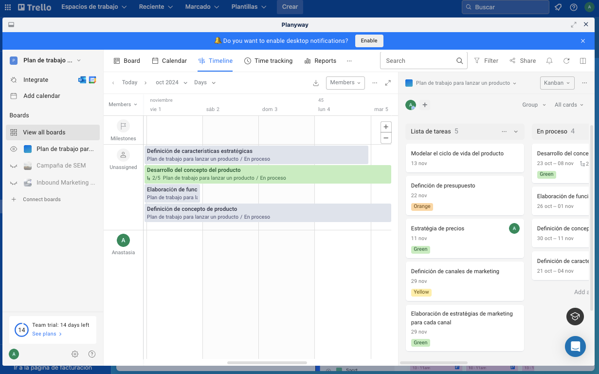 trello diagrama de gantt - plugin 5