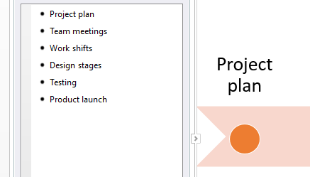 How to create a project timeline in PowerPoint with SmartArt: adding data to the layout