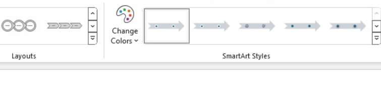 How to create a project timeline in Excel with SmartArt: changing the style of the timeline