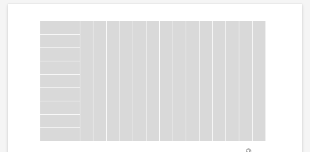 How to create a project timeline in PowerPoint with a table: the number of rows in the table