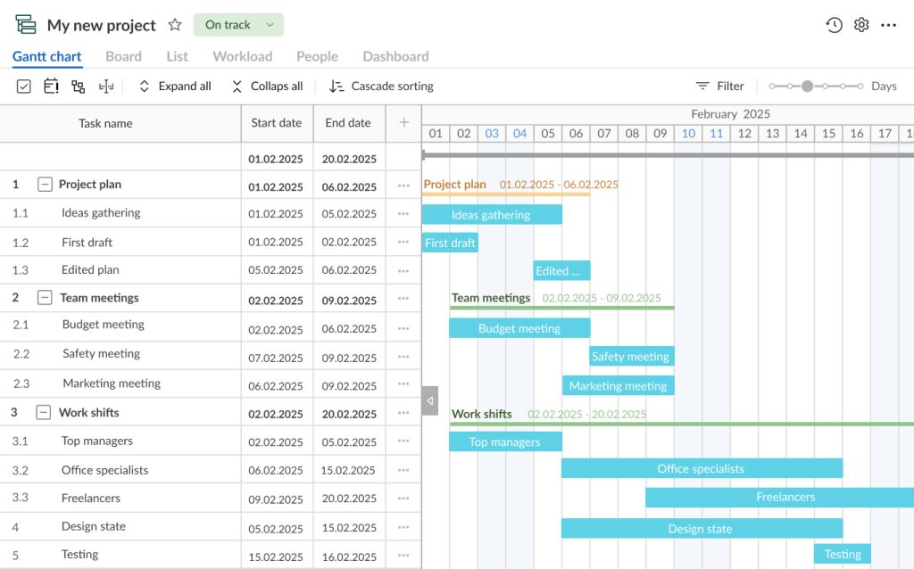 How to make a project timeline in GanttPRO: creating subtasks