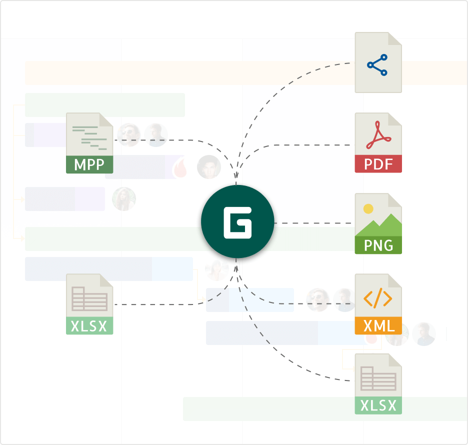 How to create a project timeline in GanttPRO: export
