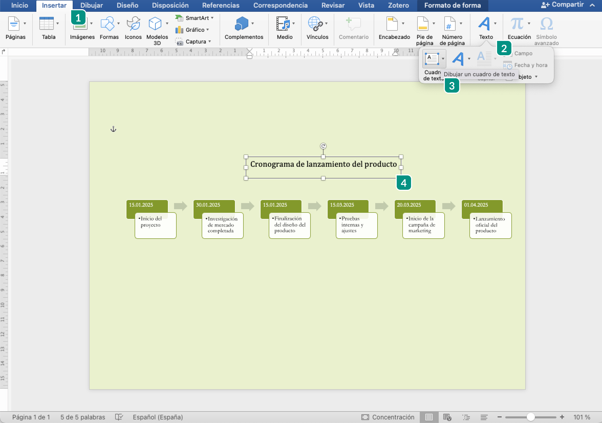 como elaborar un cronograma de actividades en word - 8