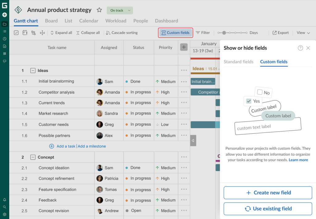 Tips for getting the most out of GanttPRO: custom fields