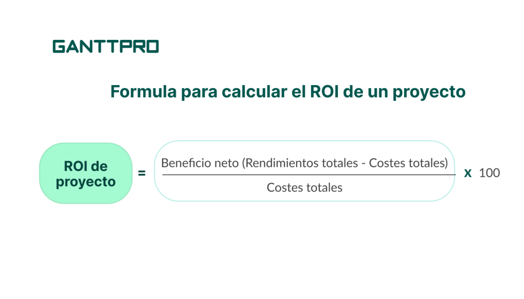 como calcular el retorno de la inversion de un proyecto - formula