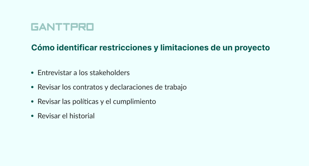 como identificar limites de un proyecto