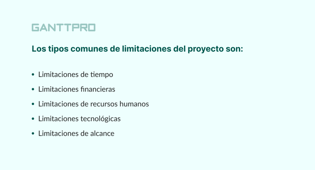 ejemplos de alcances y limitaciones de un proyecto