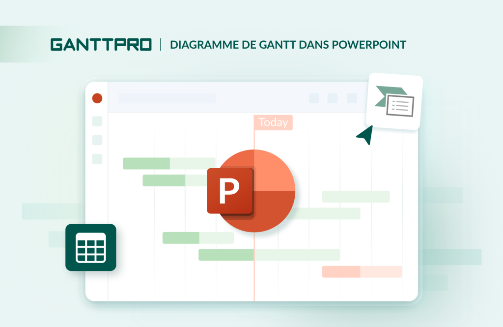 Diagramme de Gantt PowerPoint