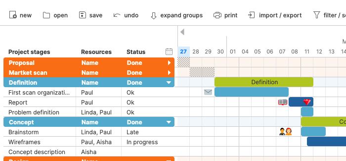 Meilleures alternatives à Microsoft Project : Toms Planner