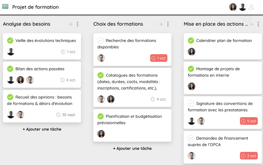 Logiciel de gestion des tâches: talkspirit 