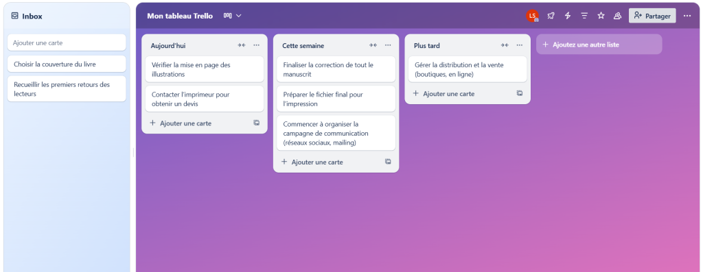 Logiciel de gestion des tâches: trello