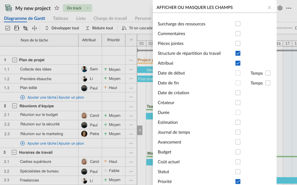 Ajouter une WBS dans GanttPro