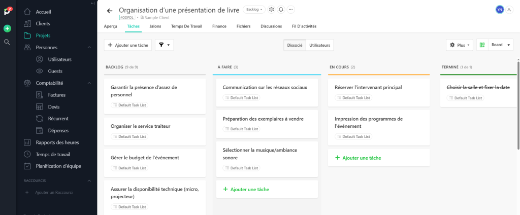 Alternative à Trello: Paymo