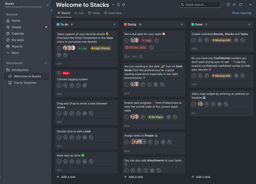 Alternative à Trello: Stacks 