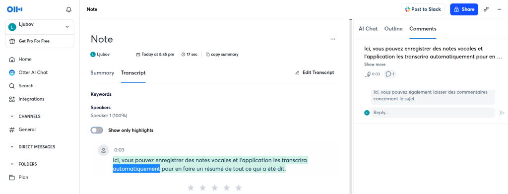 Alternatives à Notion : Otter AI