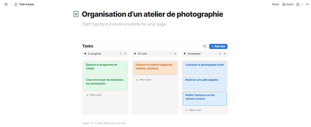 Alternative a excel: interface de Coda