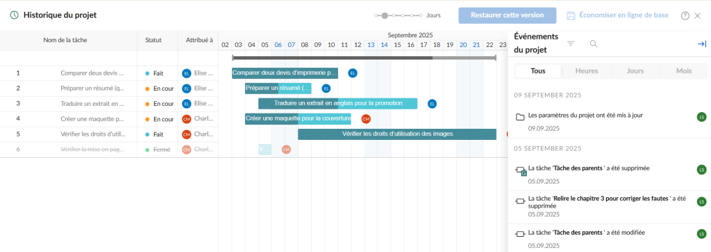 alternative a excel: historique du projet