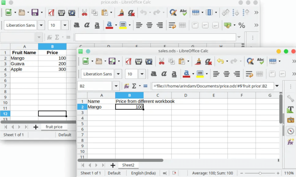 Alternative a excel: interface de LibreOffice Calc