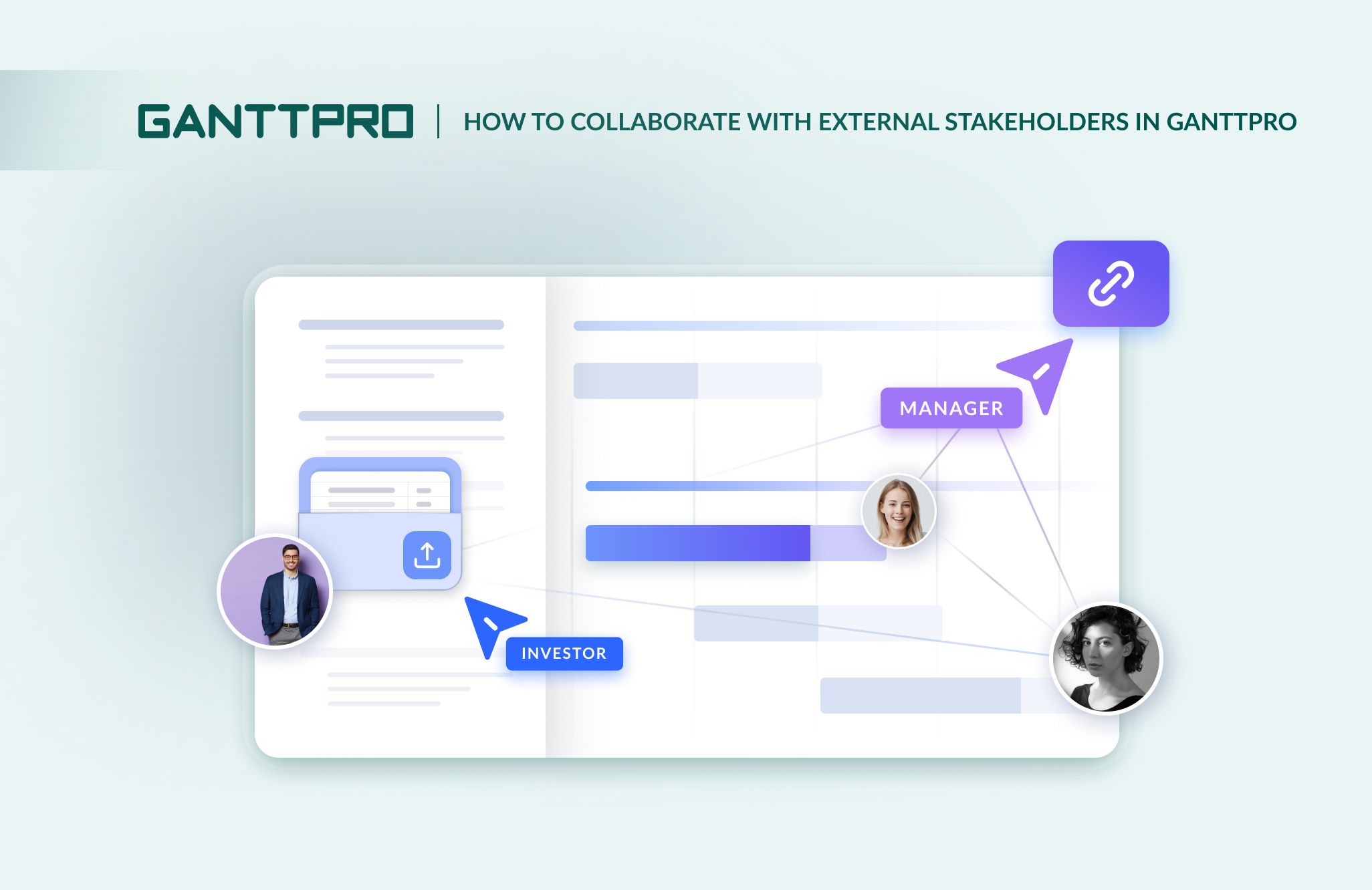 Two ways to collaborate with external stakeholders in GanttPRO