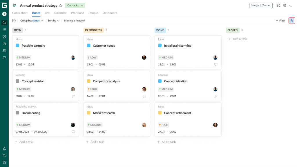 Tips for getting the most out of GanttPRO: sharing a private link