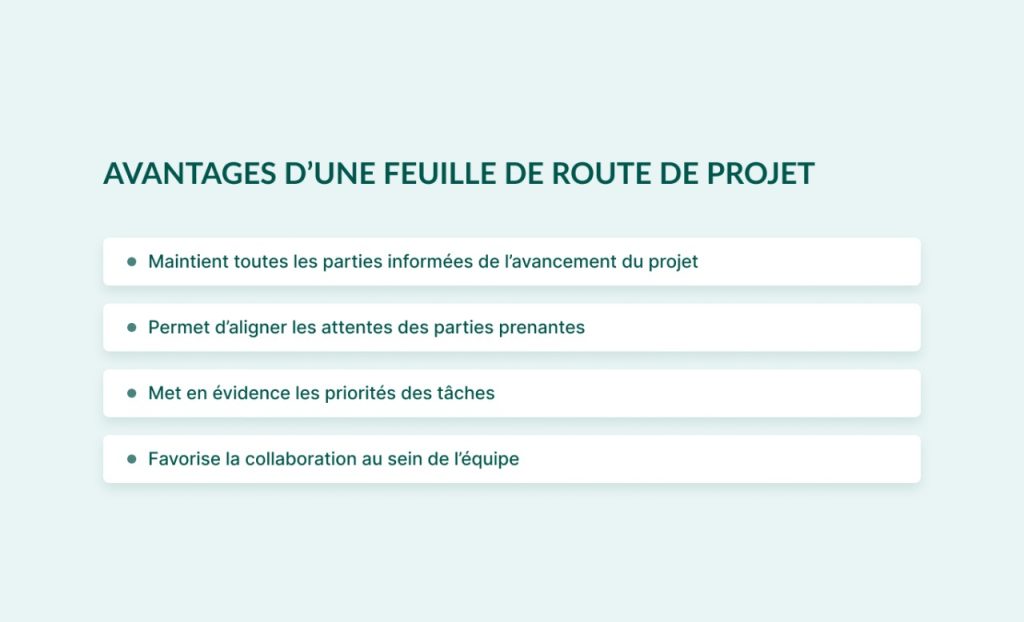 Avantages dune feuille de route
