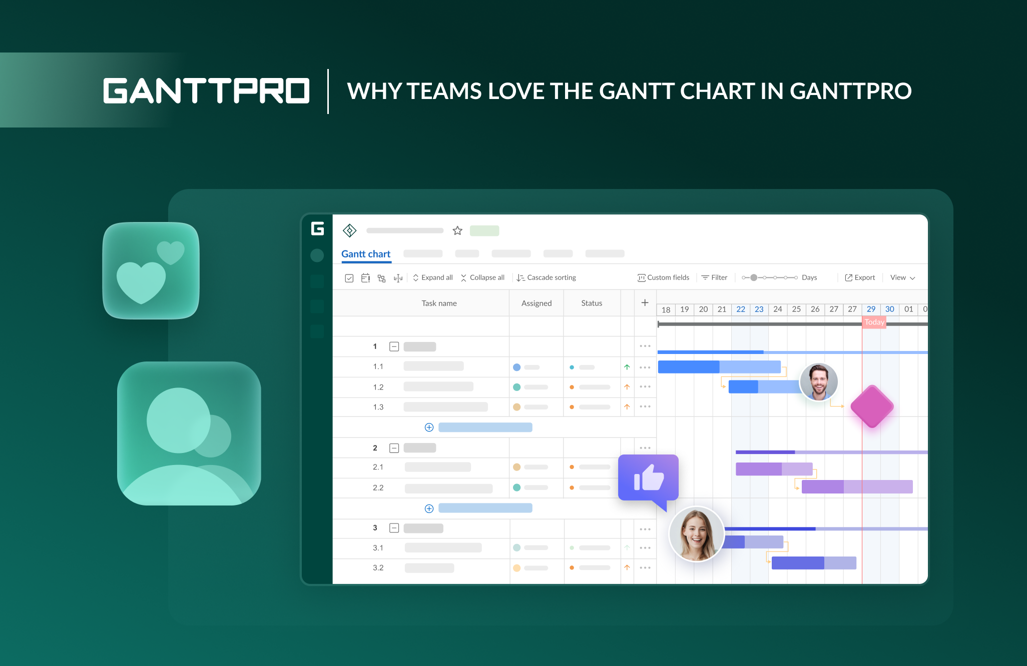 What makes the Gantt chart in GanttPRO popular among project teams
