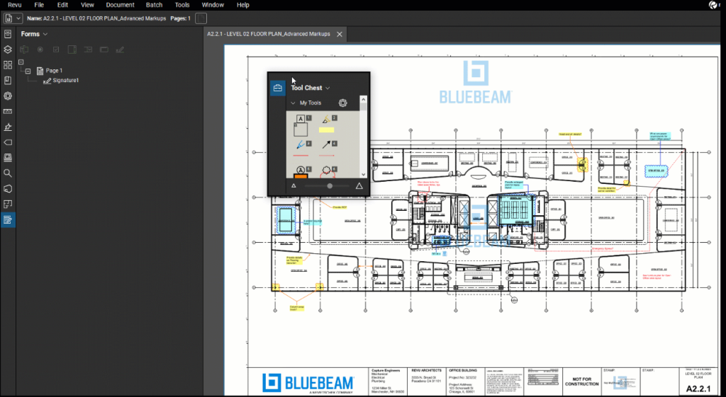 Alternative a Bluebeam: interface de Bluebeam