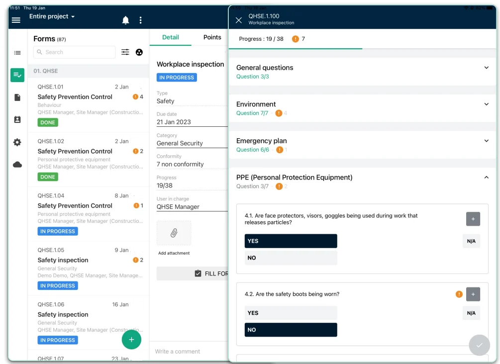 Alternative à Fieldwire: interface LetsBuild 