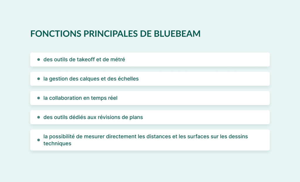 Alternative a Bluebeam: fonctions cles  