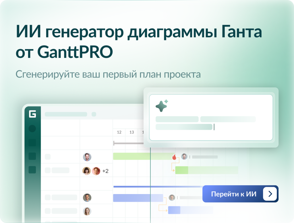 ИИ генератор диаграммы Ганта от GanttPRO