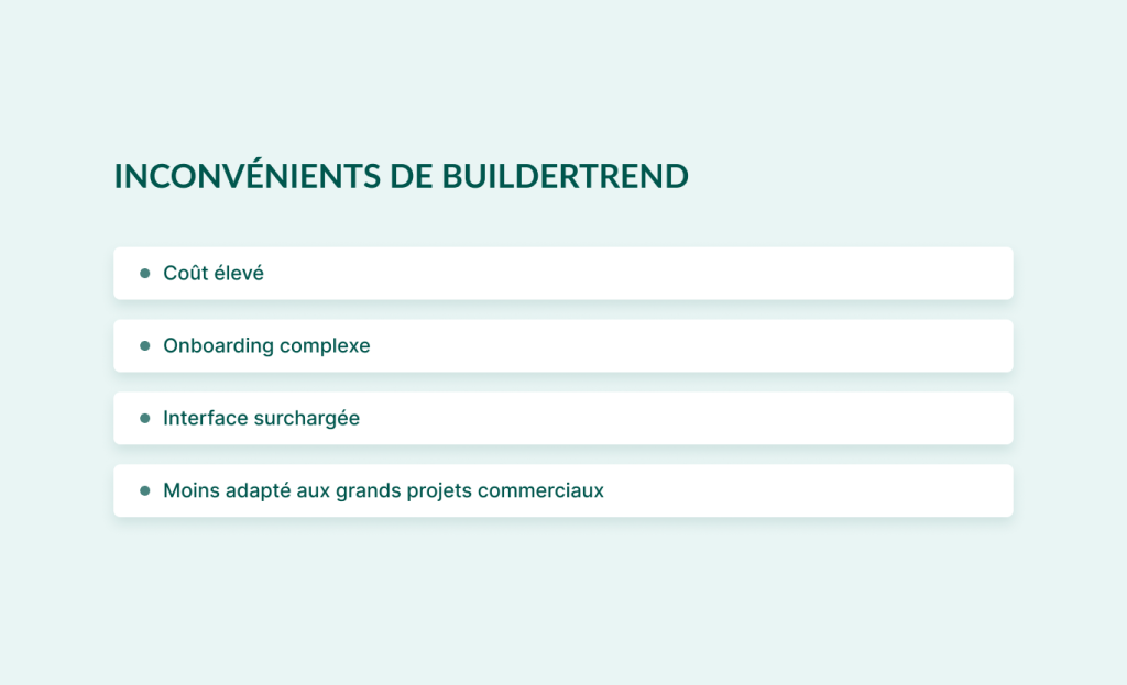 Alternatives a Buildertrend: Inconvenients 