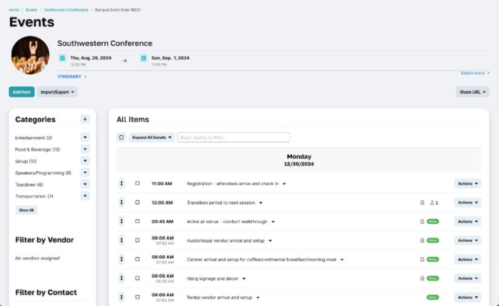 Event management software: Planning Pod