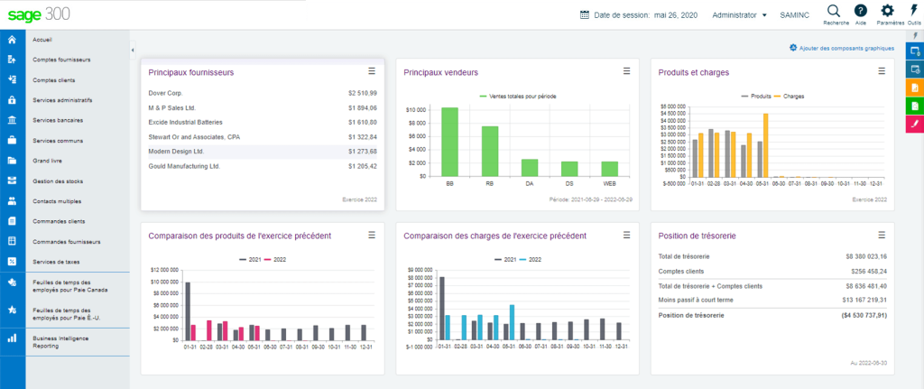 Logiciels de gestion dentreprise: Interface Sage