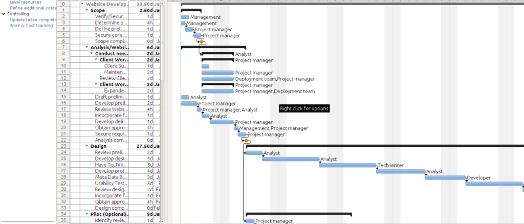 Logiciels de planning: Interface RationalPlan