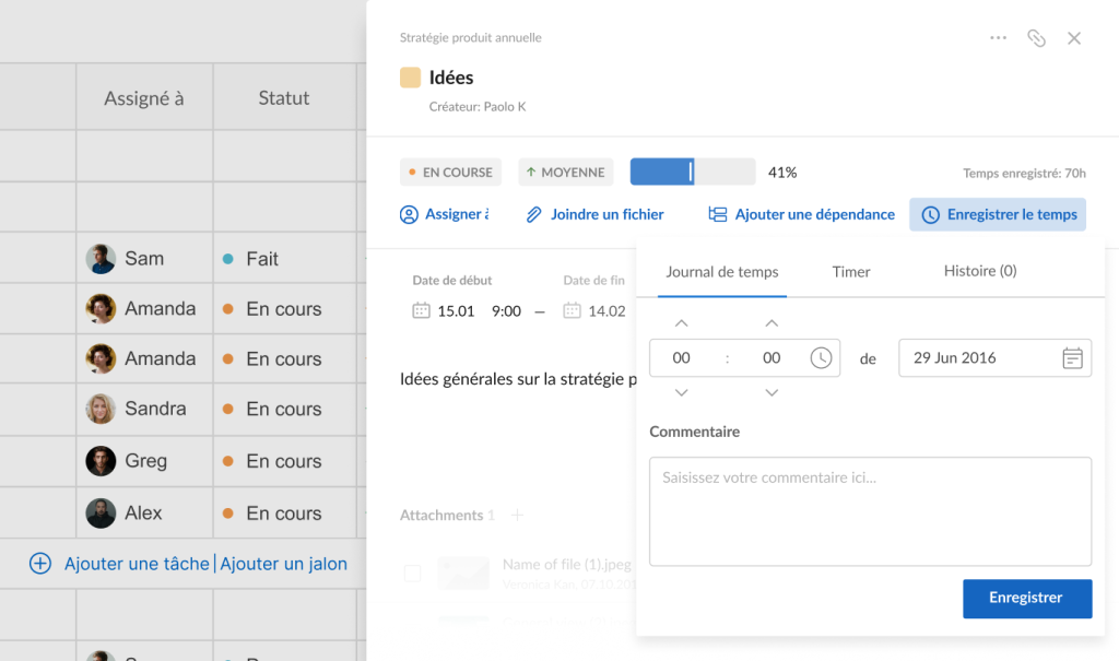 Comment configurer votre projet dans GanttPRO: utiliser un suivi du temps