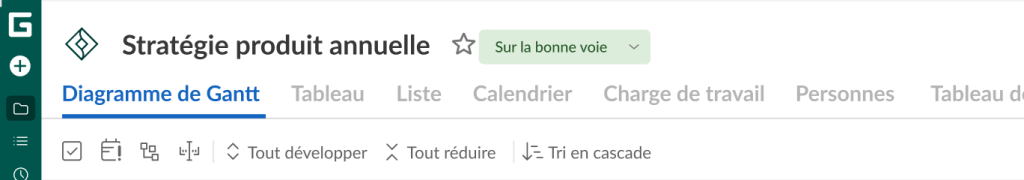 Comment configurer votre projet dans GanttPRO: vues du projet