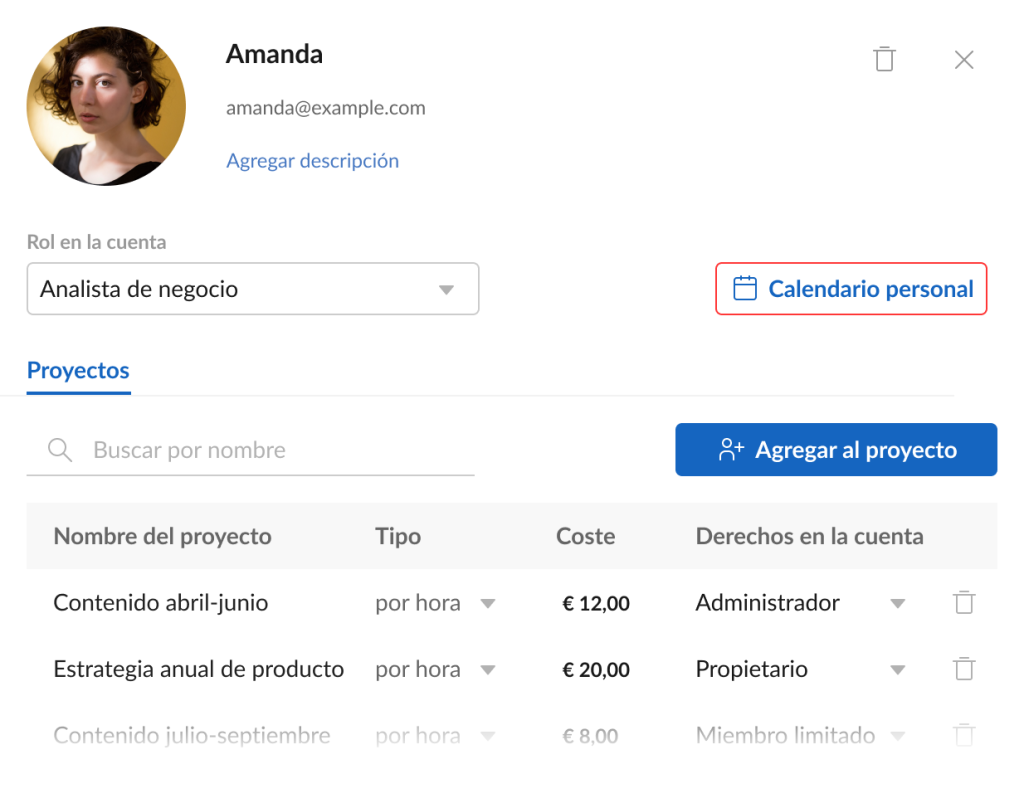 Cómo configurar su proyecto en GanttPRO: activar un calendario personal