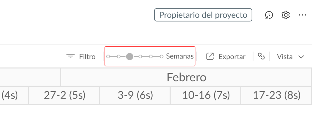 Cómo configurar su proyecto en GanttPRO: aplicar zoom