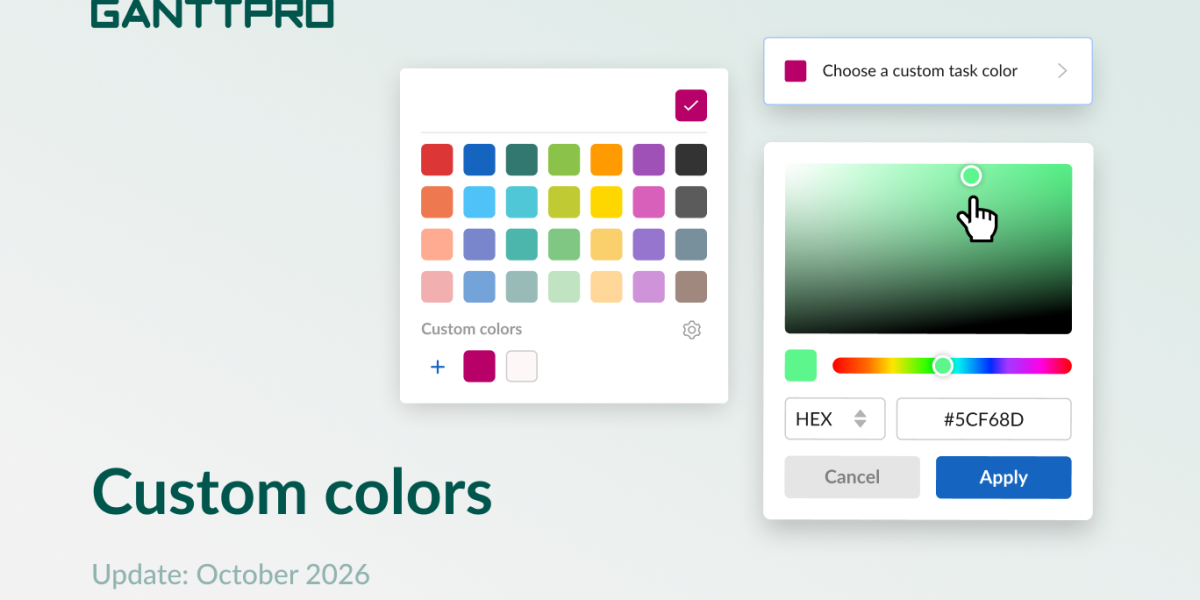 GanttPRO release: custom colors