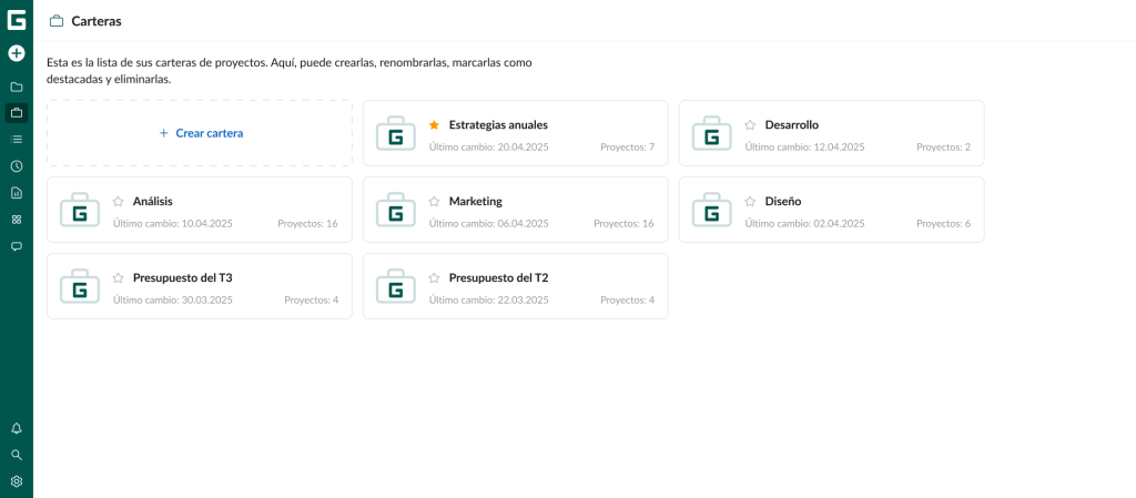 Casos de uso de GanttPRO que más valoran los usuarios: gestión de carteras de proyectos