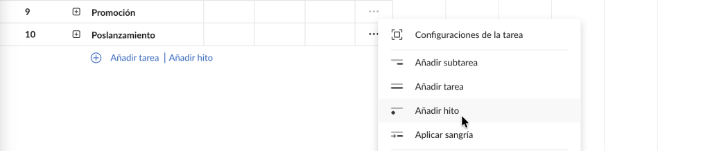 Cómo configurar su proyecto en GanttPRO: marcar hitos