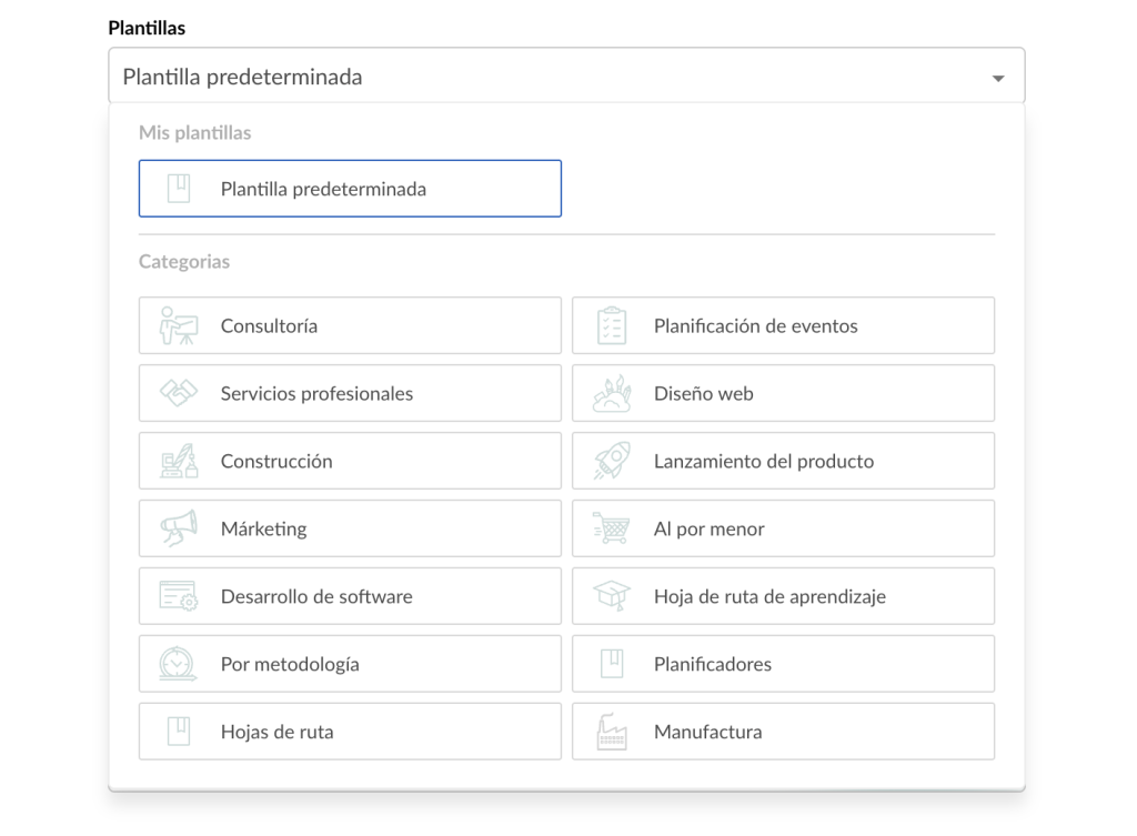 Consejos para sacar el máximo partido a GanttPRO: utilizar plantillas